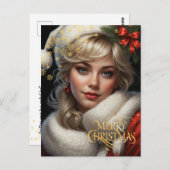 クリスマス.おめでとう。 ポストカード (正面/裏面)