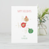 クリスマス おめでとう ランプのグリーティングカード 落書きスタイル 招待状 (スタンド正面)