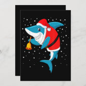 クリスマス - おもしろいクリスマスのサメ (正面/裏面)