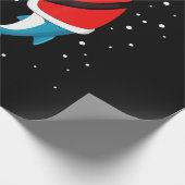 クリスマス – おもしろい Christmas Shark ラッピングペーパー (角)