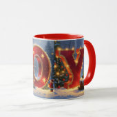クリスマス おもちゃ 祭り ホリデー コーヒー マグカップ (正面右)