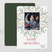 クリスマス お名前入りのホリデーカード 招待状 (正面/裏面)