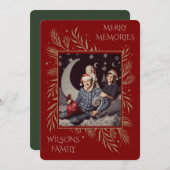 クリスマス お名前入りのホリデーカード 招待状 (正面/裏面)