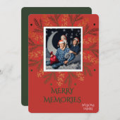 クリスマス お名前入りのホリデーカード 招待状 (正面/裏面)