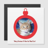 クリスマス、お母さん猫大好き、磁石カード (正面/裏面)