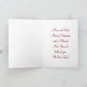 クリスマス お母さん お父さん ホリデー カード (内部)