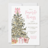 クリスマス お気に入りのもの ギフト交換 招待状 (正面)