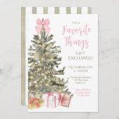 クリスマス お気に入りのもの ギフト交換 招待状 (正面/裏面)