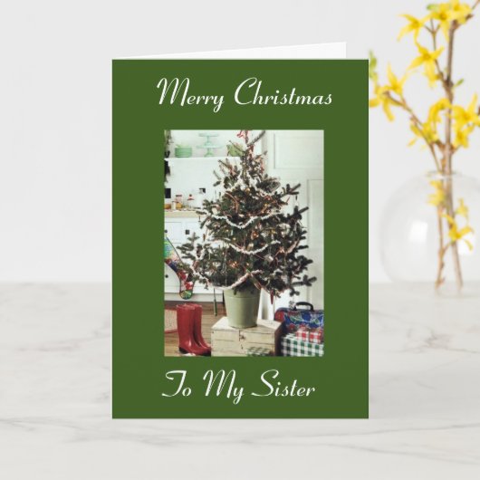 **クリスマス**お目出とう**お姉ちゃん** カード (黄色い花)