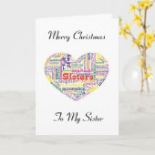 **クリスマス**お目出度う**お姉様** カード (黄色い花)
