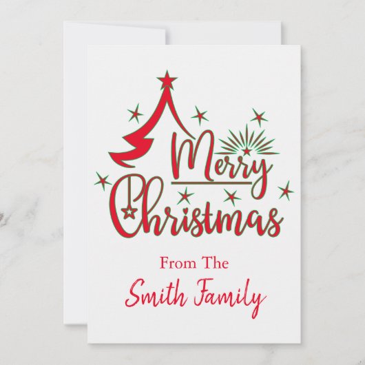 クリスマス お祝い カード 平面 (正面)