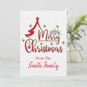 クリスマス お祝い カード 平面 (スタンド正面)