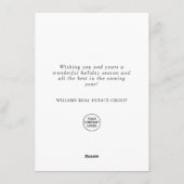 クリスマス お祭り気分満載のホリーデコレーション 企業向け年賀状 (裏面)