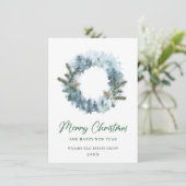 クリスマス お祭り気分満載のホリーデコレーション 企業向け年賀状 (スタンド正面)