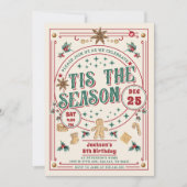 クリスマス お菓子 クリスマス シーズン 誕生日 招待状 (正面)