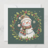 クリスマス かわいい雪だるま 冬の季節 休日 (正面)