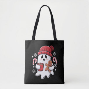 クリスマス かわいい おばけ アイスコーヒー レトロ Xmas コーヒー トートバッグ