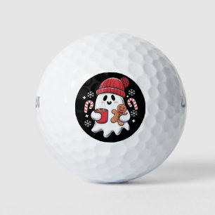 クリスマス かわいい お化け アイスコーヒー レトロ Xmas コーヒー ゴルフボール