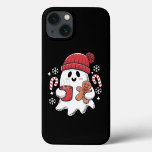 クリスマス かわいい お化け アイスコーヒー レトロ Xmas コーヒー iPhone 13ケース