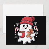 クリスマス かわいい ゴースト アイスコーヒー レトロ Xmas コーヒー (正面/裏面)