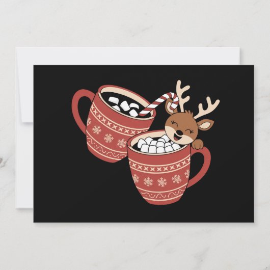 クリスマス かわいい トナカイ 家族 クリスマス コーヒー (正面)