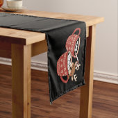 クリスマス かわいい トナカイ 家族 クリスマス コーヒー ショートテーブルランナー (インサイチュ)