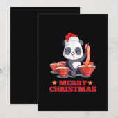 クリスマス かわいい ラーメン パンダ 日本の麺類 (正面/裏面)