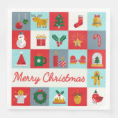 クリスマス かわいい レトロ 冬 クリスマス アイコン (正面)