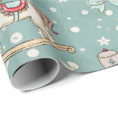 クリスマス・くるみ割りと揺れる馬 ラッピングペーパー (ロールコーナー)