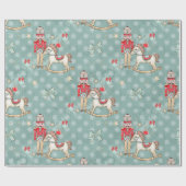 クリスマス・くるみ割りと揺れる馬 ラッピングペーパー (フラット)