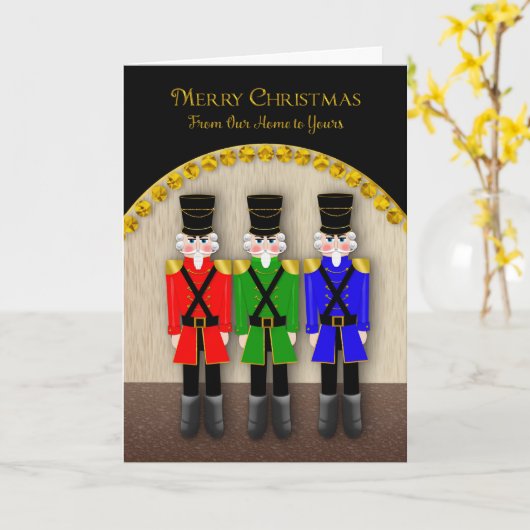 クリスマス、くるみ割りステージ、私たちのホームユア カード (黄色い花)