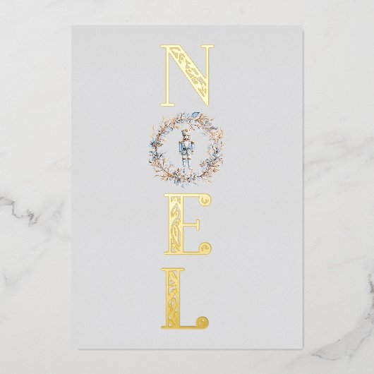 クリスマス・くるみ割りバレエ写真 箔シーズンカード (正面)