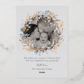 クリスマス・くるみ割りバレエ写真 箔シーズンカード (裏面)