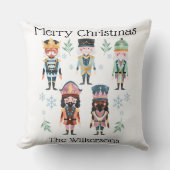 クリスマス・くるみ割り人形おもちゃ兵士 クッション (正面)