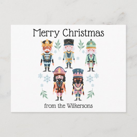 クリスマス・くるみ割り人形おもちゃ兵士 シーズンポストカード (正面)