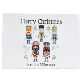 クリスマス・くるみ割り人形おもちゃ兵士 ラージペーパーバッグ (裏面)