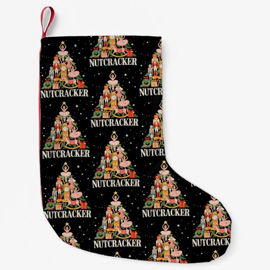 クリスマス・くるみ割り人形バレエダンス Xmas スモールクリスマスストッキング (正面)