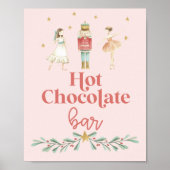 クリスマス・くるみ割り人形ホットチョコレートバー・ピンクポスター ポスター (正面)