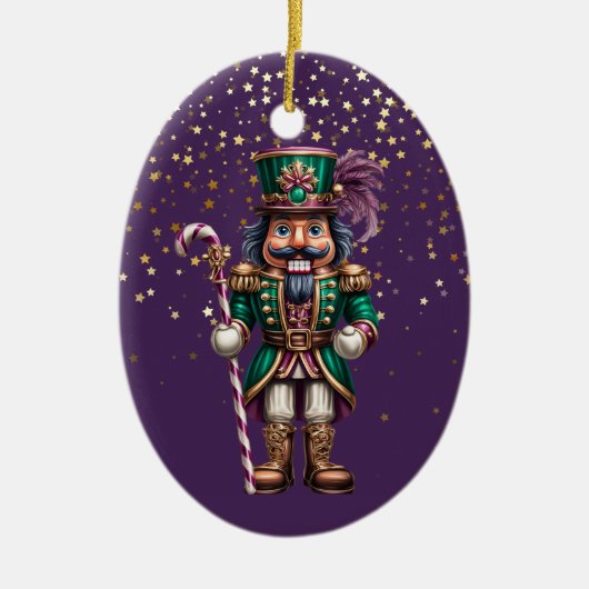 クリスマス・くるみ割り人形 セラミックオーナメント (正面)