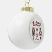 クリスマス・くるみ割り人形 セラミックボールオーナメント (左)