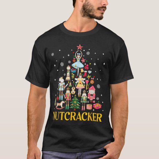 クリスマス・くるみ割り人形・バレエ・ダンス・女性・子供 Tシャツ (正面)