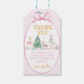 クリスマス・くるみ割り人形・ピンクのリボン・誕生日・ありがとう ギフトタグ (正面)