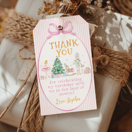 クリスマス・くるみ割り人形・ピンクのリボン・誕生日・ありがとう ギフトタグ