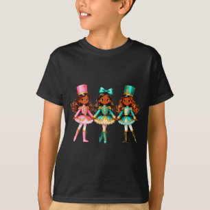 クリスマス・くるみ割り人形・黒人の女の子・子供たちの祭典・クリスマス Tシャツ
