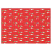 クリスマス・くるみ割り兵士とバレリン・オン・レッド テーブルクロス (正面(横))