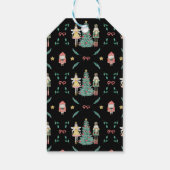 クリスマス・くるみ割り兵士と妖精のブラック ギフトタグ (裏面)