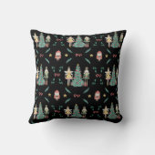 クリスマス・くるみ割り兵士と妖精のブラック クッション (裏面)