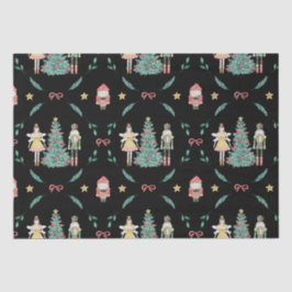 クリスマス・くるみ割り兵士と妖精のブラック 薄葉紙