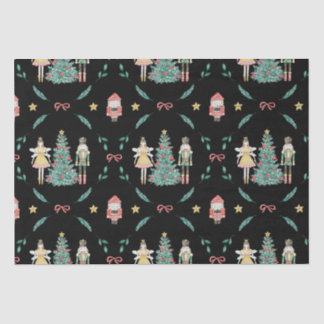 クリスマス・くるみ割り兵士と妖精のブラック 薄葉紙