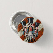 クリスマス・くるみ割り兵士ストライプ達 缶バッジ (正面&裏面)